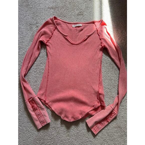 free people layer up tee size small color‎ coral - Picture 1 of 4
